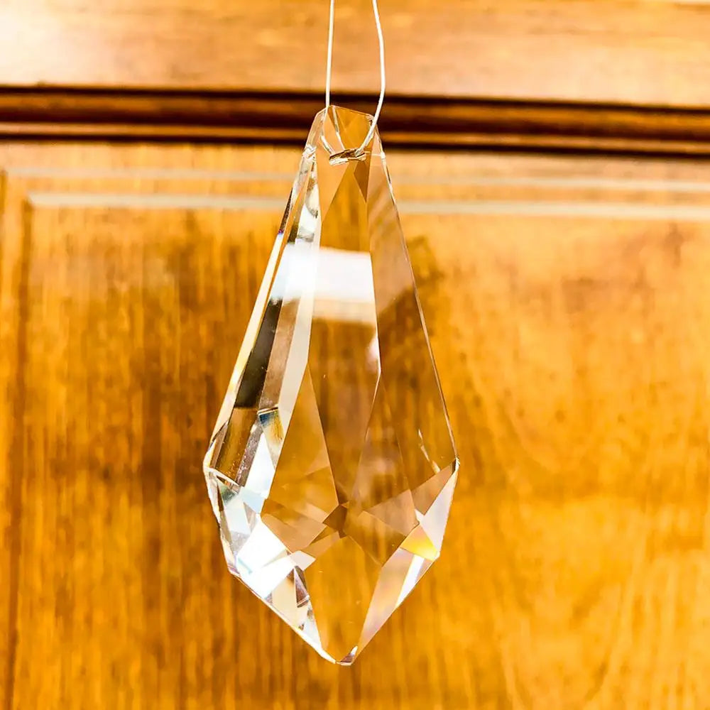 75MM Brilliant Faceted Crystal Prism Suncatcher Chandelier Parts Replacement Lamp Pendant Glass Arrow Lance Art Hanging Decor