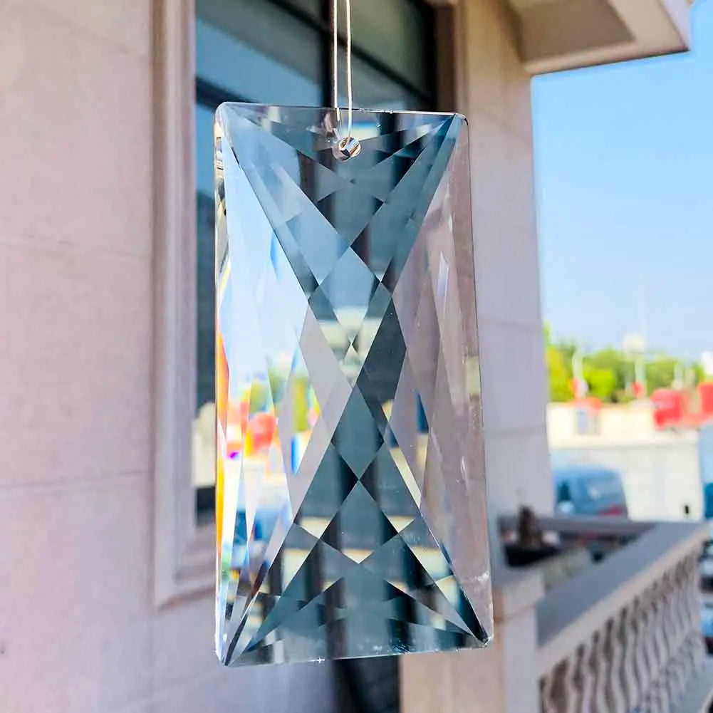 120mm Suncatcher Crystal Prism Chandelier Pendant Party Ornament Glass Art Faceted Hanging Xms 5inches Home Wedding Decor