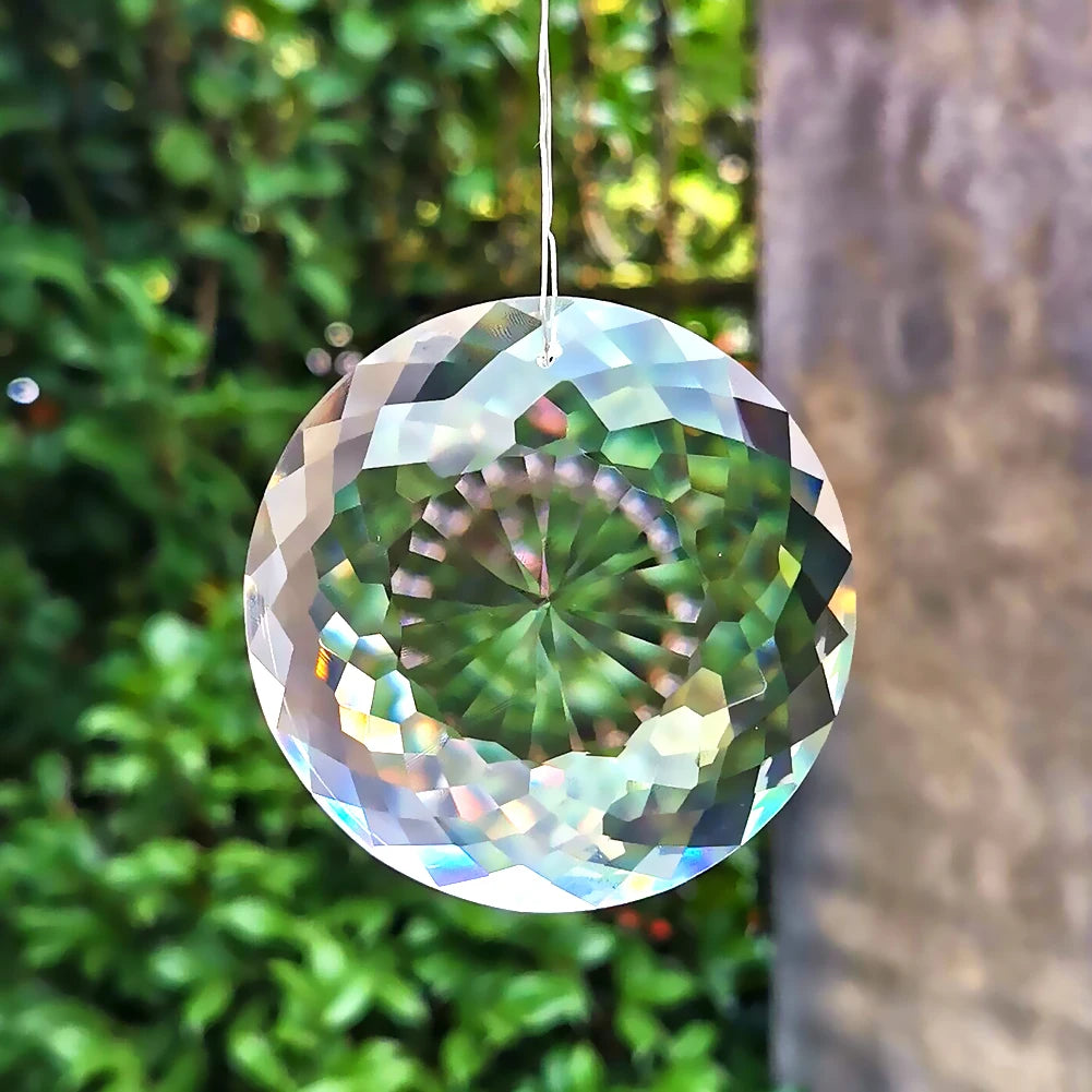 75MM Clear Excellent Faceted Crystal Prisms Chandelier Parts Pendants Sun Catcher Hanging Drop Crafts Accessories Home Decor