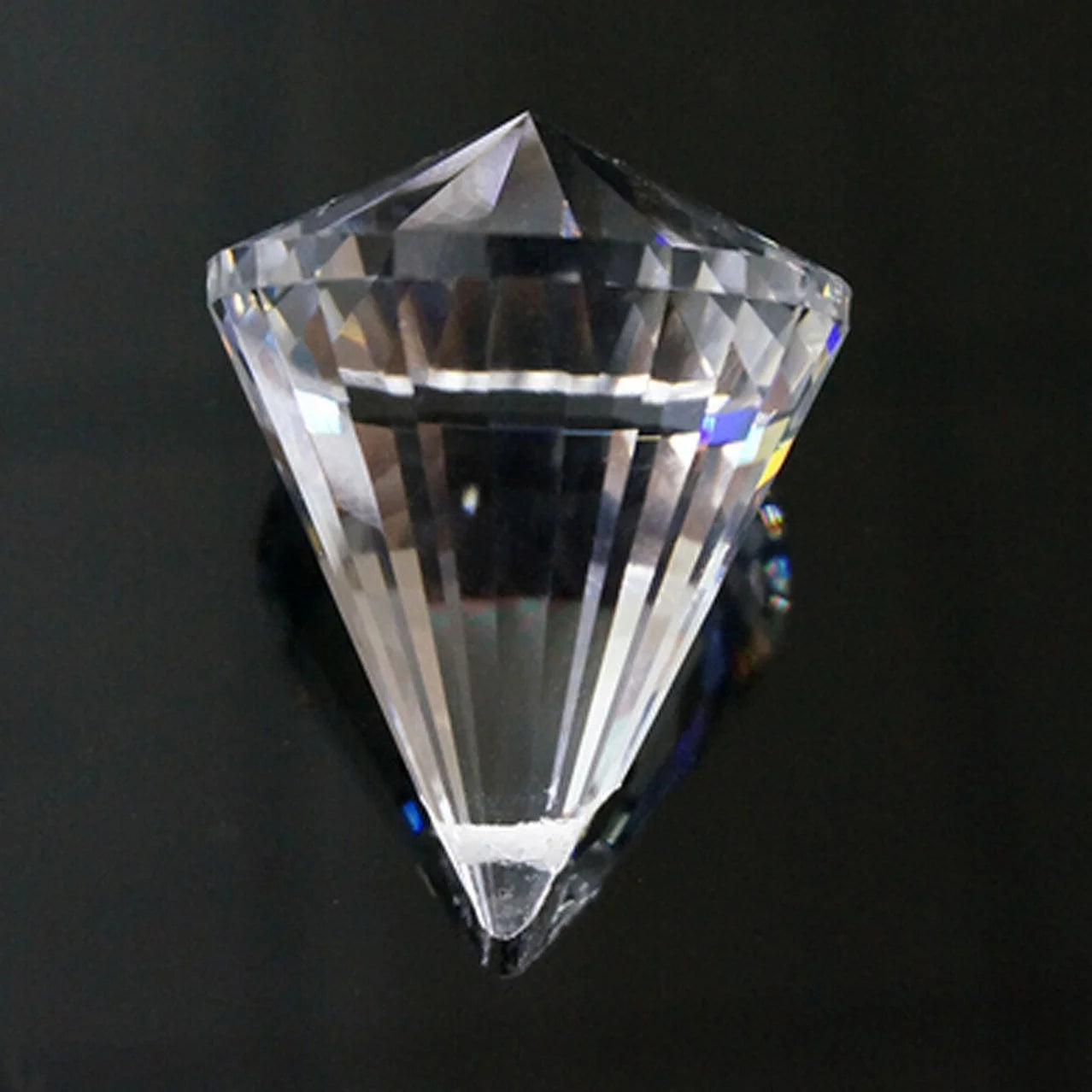 40mm Diamond Crystal Faceted Lamp Prism Circular Cone Pendulum Glass Art Suncatcher Pendant 3D Arrow Point Hanging Chandelier