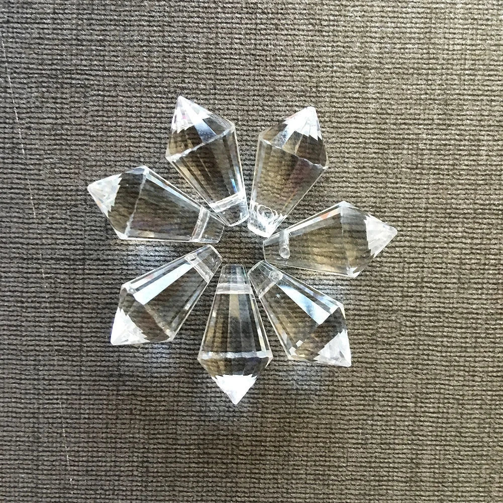 10Pcs Glass Art Crystal Chandelier Lamp Prisms Suncatcher Pendant 20mm DIY Jewelry Faceted