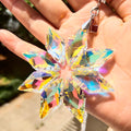 80MM Snowflake Suncatcher Chandelier Crystals Prisms Glass Crystal Pendants DIY Handcrafts Hanging Ornament Car Decor Gifts