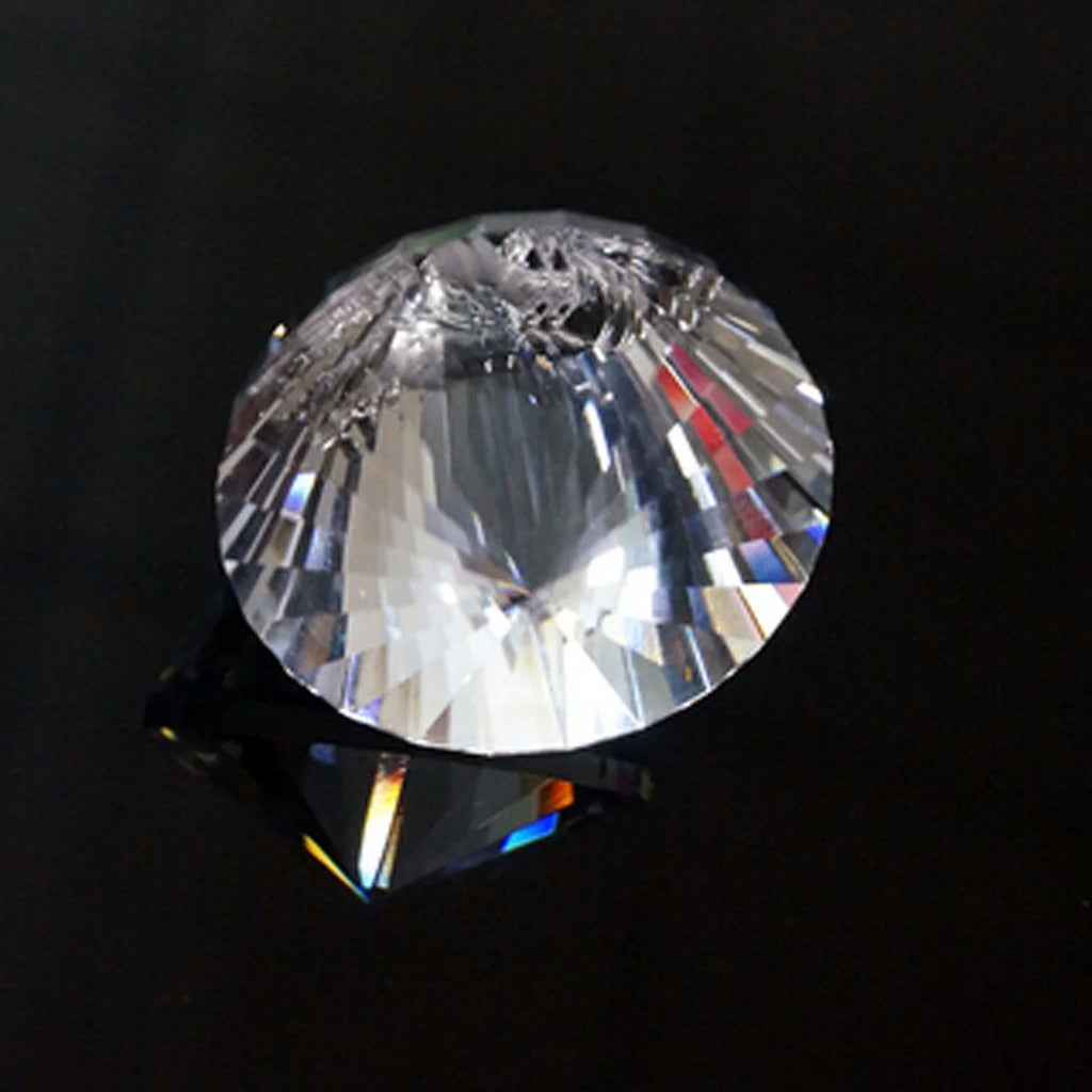 40mm Diamond Crystal Faceted Lamp Prism Circular Cone Pendulum Glass Art Suncatcher Pendant 3D Arrow Point Hanging Chandelier