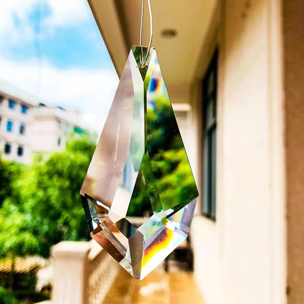 75MM Brilliant Faceted Crystal Prism Suncatcher Chandelier Parts Replacement Lamp Pendant Glass Arrow Lance Art Hanging Decor