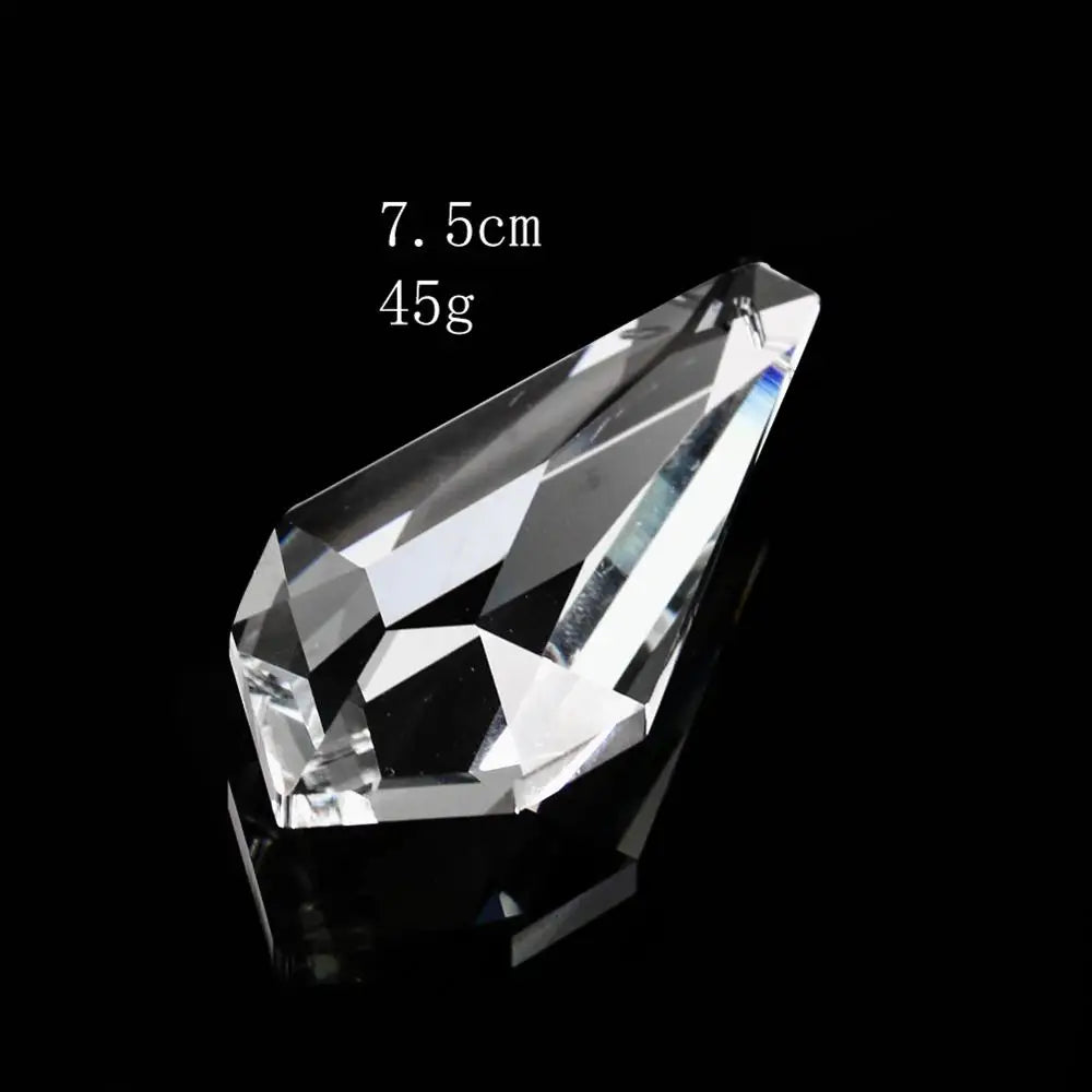 75MM Brilliant Faceted Crystal Prism Suncatcher Chandelier Parts Replacement Lamp Pendant Glass Arrow Lance Art Hanging Decor