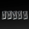 5PCS Crystal Pendant 2in Glass Art Rectangular Prism Chandelier Lamp Part Replacement Suncatcher Faceted Shinning Pillar Hanging
