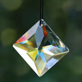 50mm Square Suncatcher Glass Art Faceted Crystal Prism Chandelier Parts Pendant Hanging Rainbow Maker Home Window Wedding Decor